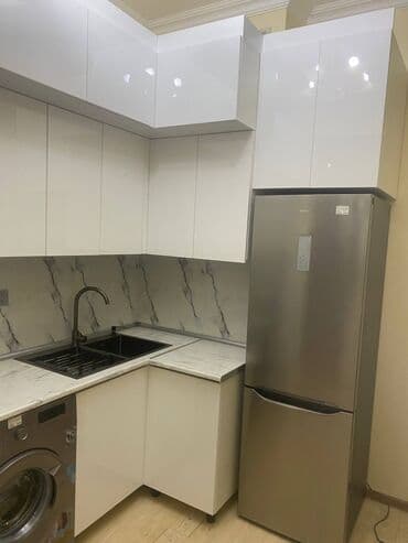 Mətbəx mebeli dəsti – müasir, minimalist dizayn - Ağ, parlaq fasadlı lalafo.az -da Mətbəx mebeli dəsti – müasir, minimalist dizayn - Ağ, parlaq fasadlı