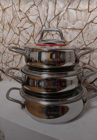 Qazan, rəng - Gümüşü, Paslanmayan polad, Karaca, Türkiyə lalafo.az -da Qazan, rəng - Gümüşü, Paslanmayan polad, Karaca, Türkiyə