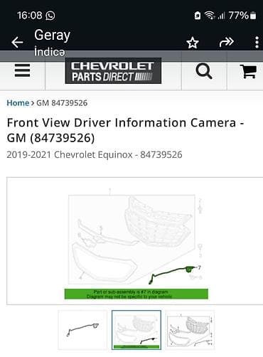 Chevrolit equonix ön kamera lalafo.az -da — 1 Chevrolit equonix ön kamera — 1