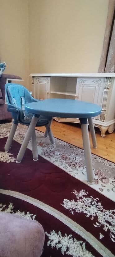 Uşaq üçün çoxfunksiyalı yemək stulu və masa dəsti. Xüsusiyyətlər: - lalafo.az -da Uşaq üçün çoxfunksiyalı yemək stulu və masa dəsti. Xüsusiyyətlər: -