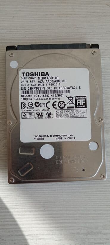 Hard disk toshiba 1 tb normal vəziyyətdədir lalafo.az -da Hard disk toshiba 1 tb normal vəziyyətdədir