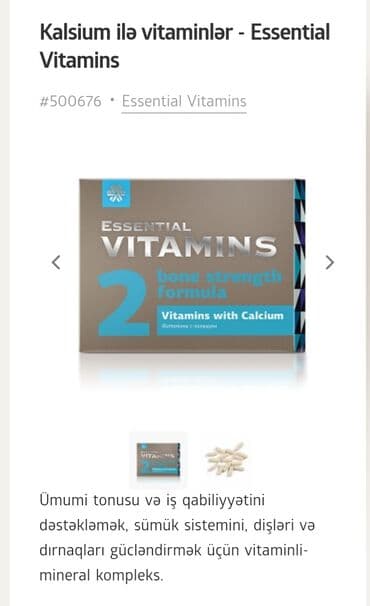 Vitamin-mineral kompleksi orqanizmi kifayət qədər gündəlik dozada 13 lalafo.az -da Vitamin-mineral kompleksi orqanizmi kifayət qədər gündəlik dozada 13