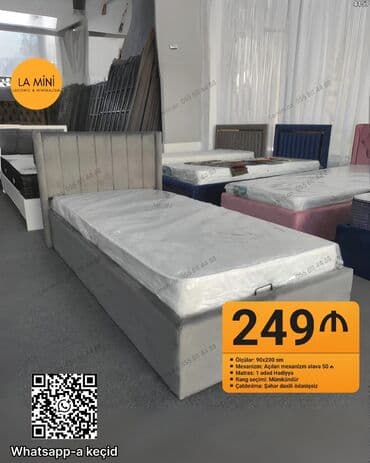 Təknəfərlik çarpayı, Bazalı, Matras ilə, Siyirməli lalafo.az -da Təknəfərlik çarpayı, Bazalı, Matras ilə, Siyirməli