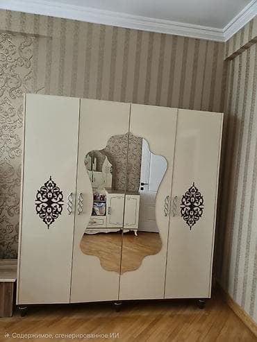 Dörd qapılı qarderob şkafı - Rəng: krem/ivori tonlarında - Ön hissə lalafo.az -da Dörd qapılı qarderob şkafı - Rəng: krem/ivori tonlarında - Ön hissə