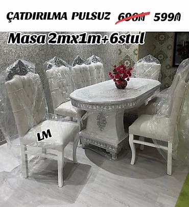 Açılmayan, Oval masa, 6 stul lalafo.az -da Açılmayan, Oval masa, 6 stul