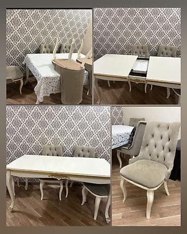 Masa dəsti satılır 350₼. 6 oturacaq var. üzərii maşın boyası. y lalafo.az -da Masa dəsti satılır 350₼. 6 oturacaq var. üzərii maşın boyası. y