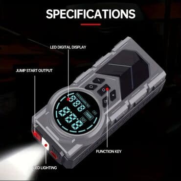 Batıq çıxaran alət: Çoxfunksiyalı “All‑in‑One” avtomobil cihazı: jump starter + kompressor lalafo.az -da — 9 Batıq çıxaran alət: Çoxfunksiyalı “All‑in‑One” avtomobil cihazı: jump starter + kompressor — 9