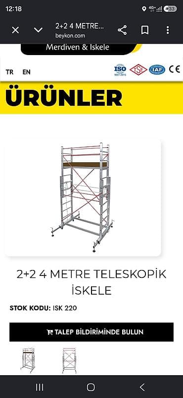 Məhsul: Teleskopik alüminium iskelelər Variantlar və stok kodları: - lalafo.az -da Məhsul: Teleskopik alüminium iskelelər Variantlar və stok kodları: -