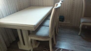 Qonaq otağı üçün, İşlənmiş, Açılan, Kvadrat masa, 6 stul lalafo.az -da Qonaq otağı üçün, İşlənmiş, Açılan, Kvadrat masa, 6 stul