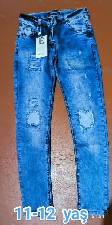 Cins şalvar, Qız üçün, 10 - 12 yaş lalafo.az -da Cins şalvar, Qız üçün, 10 - 12 yaş