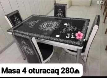 Mətbəx üçün, Yeni, Açılmayan, Dördbucaq masa, 4 stul lalafo.az -da Mətbəx üçün, Yeni, Açılmayan, Dördbucaq masa, 4 stul