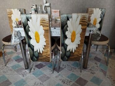 Mətbəx üçün, Açılmayan, Dördbucaq masa, 6 stul lalafo.az -da Mətbəx üçün, Açılmayan, Dördbucaq masa, 6 stul