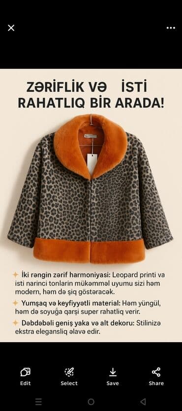 Leopard naxışlı qadın palto – zəriflik və isti rahatlıq bir arada! - lalafo.az -da Leopard naxışlı qadın palto – zəriflik və isti rahatlıq bir arada! -