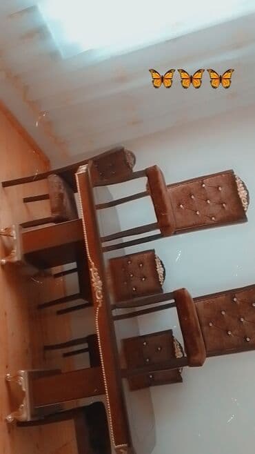 Qonaq otağı üçün, İşlənmiş, Açılmayan, Dördbucaq masa, 6 stul lalafo.az -da Qonaq otağı üçün, İşlənmiş, Açılmayan, Dördbucaq masa, 6 stul