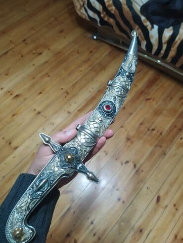 Qabzalı və qınlı dekorativ xanjar - Əl işçiliyi ilə bəzədilmiş, Şərq lalafo.az -da Qabzalı və qınlı dekorativ xanjar - Əl işçiliyi ilə bəzədilmiş, Şərq