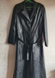 Qadın uzun temiz dəri paltosu - Material: orijinal dəri (etiketdə lalafo.az -da Qadın uzun temiz dəri paltosu - Material: orijinal dəri (etiketdə