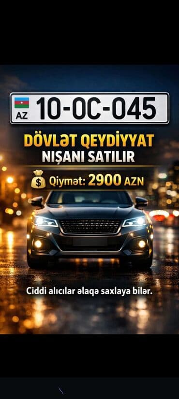 Dövlət qeydiyyat nişanı satılır: 10-OC-045 - Ölkə: AZ (Azərbaycan) - lalafo.az -da Dövlət qeydiyyat nişanı satılır: 10-OC-045 - Ölkə: AZ (Azərbaycan) -