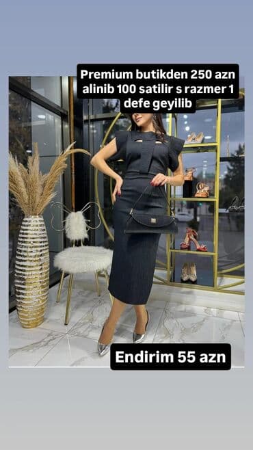 Qadın geyimi — tünd rəngli kokteyl/ziyafət donu - Ölçü: S - Dizayn lalafo.az -da Qadın geyimi — tünd rəngli kokteyl/ziyafət donu - Ölçü: S - Dizayn