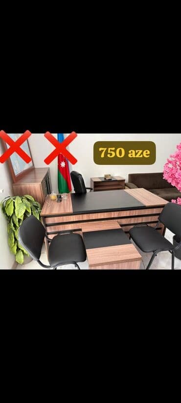 ✨ 750 AZN — OFİS MEBELİ SATILIR ✨ 🪑 Dəst daxildir: ✔️ Stol ✔️ Stullar lalafo.az -da ✨ 750 AZN — OFİS MEBELİ SATILIR ✨ 🪑 Dəst daxildir: ✔️ Stol ✔️ Stullar