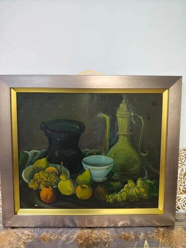 Yağlı boya natürmort tablo - Mövzu: klassik natürmort kompozisiya — lalafo.az -da Yağlı boya natürmort tablo - Mövzu: klassik natürmort kompozisiya —