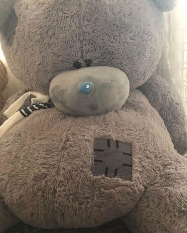 Çox böyük ölçülü peluş ayı oyuncağı - Rəng: boz - Yumşaq, qalın tüklü lalafo.az -da Çox böyük ölçülü peluş ayı oyuncağı - Rəng: boz - Yumşaq, qalın tüklü