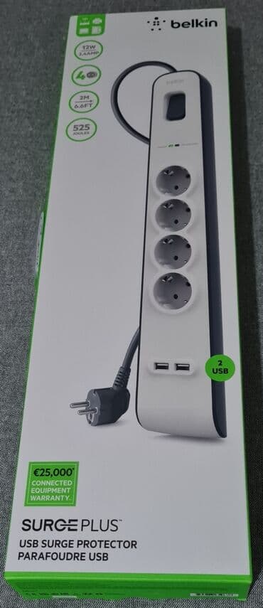 Belkin firmasından oriqinal 2 metrlik şəbəkə filtri. Təzədir lalafo.az -da Belkin firmasından oriqinal 2 metrlik şəbəkə filtri. Təzədir