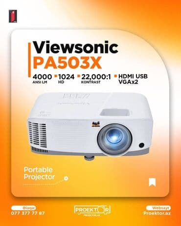 İşlənmiş Portativ Proyektor ViewSonic, Ödənişli çatdırılma lalafo.az -da İşlənmiş Portativ Proyektor ViewSonic, Ödənişli çatdırılma