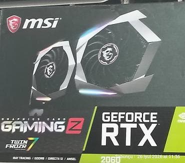 Видеокарта для ПК MSI GeForce RTX 2060, 6 ГБ, Б/у at lalafo.az Видеокарта для ПК MSI GeForce RTX 2060, 6 ГБ, Б/у