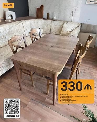 Masa dəsti – LA MINI - Ölçülər: açıq halda 80 × 170 sm, bağlı halda 80 lalafo.az -da Masa dəsti – LA MINI - Ölçülər: açıq halda 80 × 170 sm, bağlı halda 80