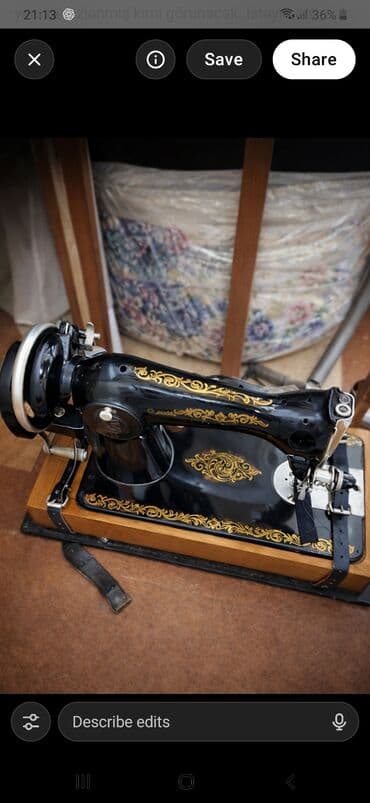 Antik mexaniki tikiş maşını_ təmizişlək.vintage - Qara korpus lalafo.az -da Antik mexaniki tikiş maşını_ təmizişlək.vintage - Qara korpus