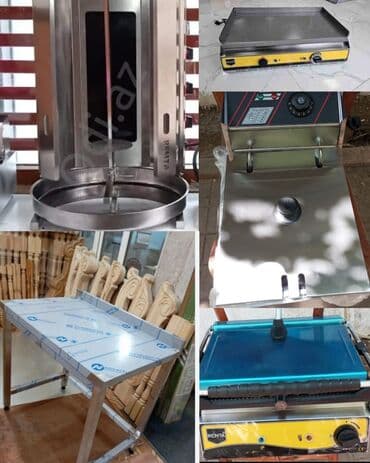 1.Dönər aparatı elektrik 3 gözlü. 2.İzqara qızartma aparatı . 3.Tost lalafo.az -da 1.Dönər aparatı elektrik 3 gözlü. 2.İzqara qızartma aparatı . 3.Tost