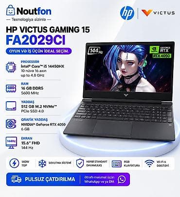 ◾ Model : Hp Victus Gaming 15 fa2029ci ◾ Prosessor : İntel Core i5 lalafo.az -da ◾ Model : Hp Victus Gaming 15 fa2029ci ◾ Prosessor : İntel Core i5