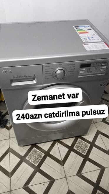 Paltaryuyan maşın LG, 6 kq, Qurutmasız, Kredit yoxdur lalafo.az -da Paltaryuyan maşın LG, 6 kq, Qurutmasız, Kredit yoxdur