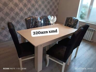 Qonaq otağı üçün, Yeni, Dördbucaq masa, 6 stul lalafo.az -da Qonaq otağı üçün, Yeni, Dördbucaq masa, 6 stul