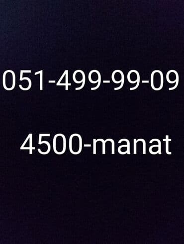 Nömrə: ( 051 ) ( 4999909 ) lalafo.az -da Nömrə: ( 051 ) ( 4999909 )