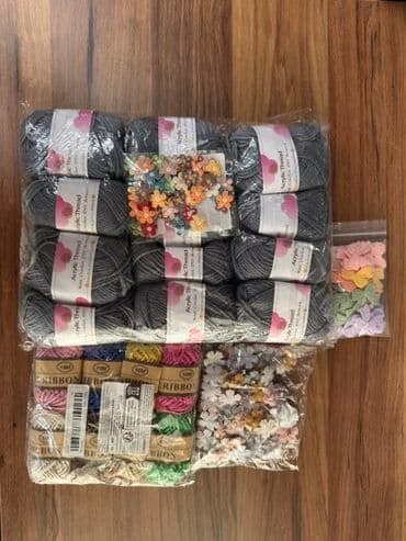 İplər, saplar: Örgü və əl işləri üçün komplekt: - Rəngarəng iplər gül bağlamaq üçün lalafo.az -da — 1 İplər, saplar: Örgü və əl işləri üçün komplekt: - Rəngarəng iplər gül bağlamaq üçün — 1