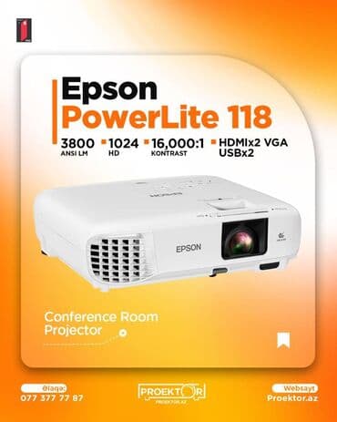 İşlənmiş Portativ Proyektor Epson lalafo.az -da İşlənmiş Portativ Proyektor Epson