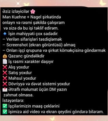 Administrator tələb olunur, 18-29 yaş, Təcrübəsiz lalafo.az -da Administrator tələb olunur, 18-29 yaş, Təcrübəsiz