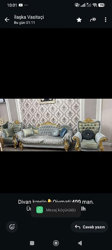 Divan kreslo👇Qiyməti:*400* man. Ünvan:Sumqayıt/03D/ *İlh* lalafo.az -da Divan kreslo👇Qiyməti:*400* man. Ünvan:Sumqayıt/03D/ *İlh*