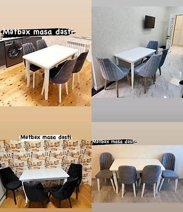 Mətbəx masa dəsti - Dəst: 1 ədəd düzbucaqlı masa + 4 ədəd stul - lalafo.az -da Mətbəx masa dəsti - Dəst: 1 ədəd düzbucaqlı masa + 4 ədəd stul -