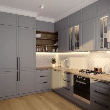 новые кухонные гарнитуры: Кухонный гарнитур на заказ, Самозакрывающие петли, Ламинат гладкий, Есть кредит, Доставка в районы, Бесплатная доставка at lalafo.az — 2 новые кухонные гарнитуры: Кухонный гарнитур на заказ, Самозакрывающие петли, Ламинат гладкий, Есть кредит, Доставка в районы, Бесплатная доставка — 2