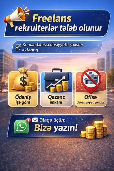 SMM menecer tələb olunur, İstənilən yaş, Təcrübəsiz lalafo.az -da SMM menecer tələb olunur, İstənilən yaş, Təcrübəsiz