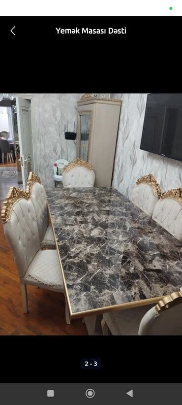 Qonaq otağı üçün, İşlənmiş, Açılmayan, Kvadrat masa, 6 stul lalafo.az -da Qonaq otağı üçün, İşlənmiş, Açılmayan, Kvadrat masa, 6 stul