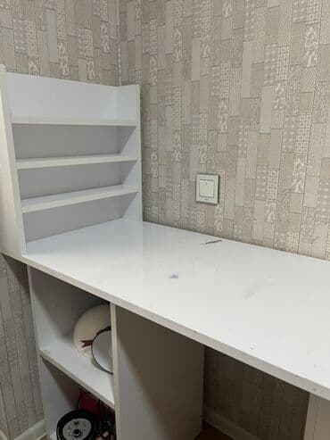 Магазинная мебель на заказ: Прямой стол, Без стула, С полками, Без выдвижных ящиков, МДФ at lalafo.az — 3 Магазинная мебель на заказ: Прямой стол, Без стула, С полками, Без выдвижных ящиков, МДФ — 3