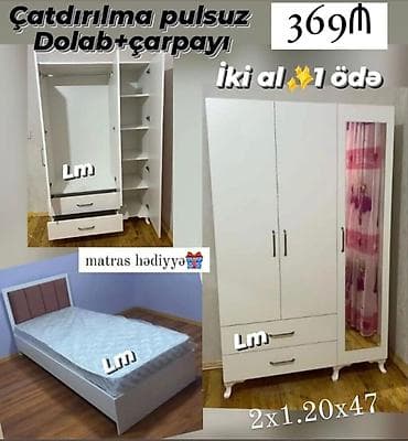 Gənc oda🤴👸 DOLAB+ÇARPAYI_ 💥 Yeni və sifarişlə Qiymət : 369₼ . Dolab lalafo.az -da Gənc oda🤴👸 DOLAB+ÇARPAYI_ 💥 Yeni və sifarişlə Qiymət : 369₼ . Dolab