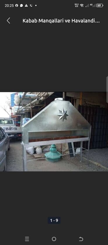 Kabab manqalı və havalandırma baca sistemi - Material: qalvanizə lalafo.az -da Kabab manqalı və havalandırma baca sistemi - Material: qalvanizə