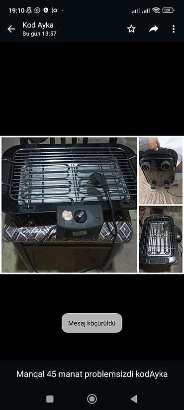 Manqal 45 manat problemsizdi kodAyka lalafo.az -da Manqal 45 manat problemsizdi kodAyka