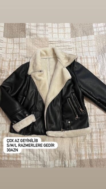 Qadınlar üçün süni dəri kürklü gödəkçə. - Rəng: qara, içi və yaxası lalafo.az -da Qadınlar üçün süni dəri kürklü gödəkçə. - Rəng: qara, içi və yaxası