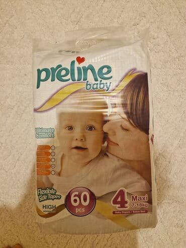 Preline Baby uşaq bezi – Maxi 4 ölçü (7–18 kq). Paketdə 60 ədəd. səhv lalafo.az -da Preline Baby uşaq bezi – Maxi 4 ölçü (7–18 kq). Paketdə 60 ədəd. səhv