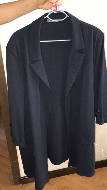 Qadınlar üçün uzun blezer/kardiqan – tünd göy rəngdə - Dizayner lalafo.az -da Qadınlar üçün uzun blezer/kardiqan – tünd göy rəngdə - Dizayner